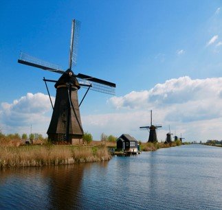 wiatraki w holandii